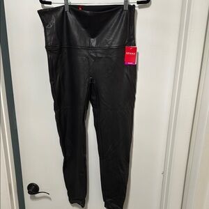 Spanx Black Faux Leather Leggings
